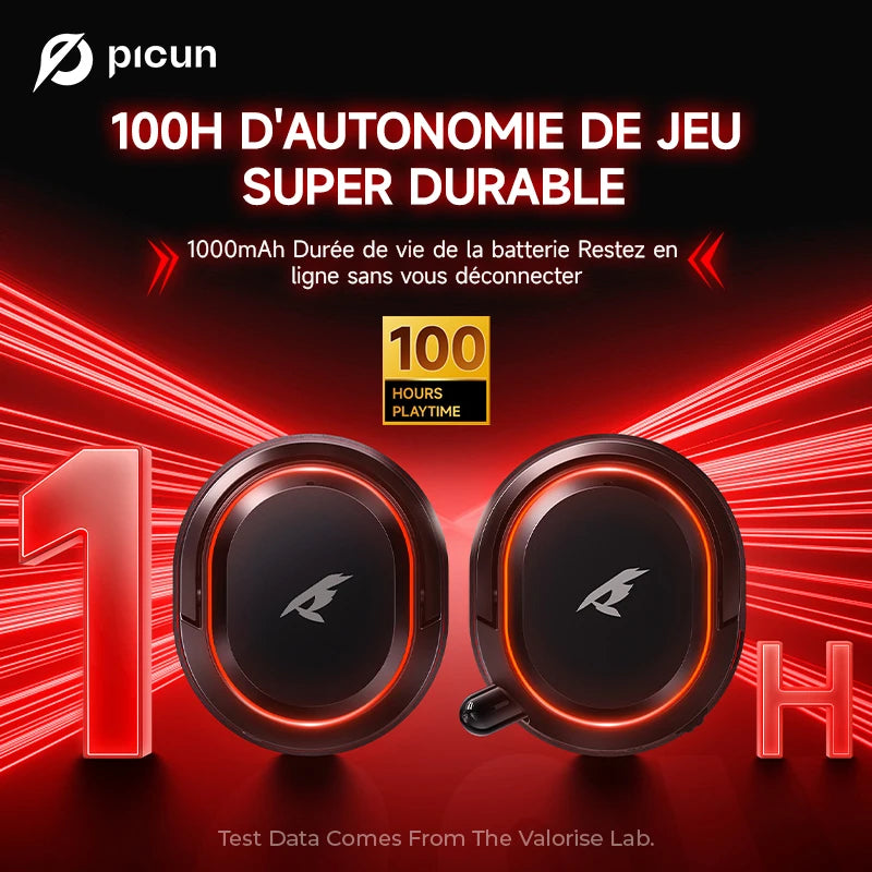 Picun G2 2.4G Wireless Gaming Headset Bluetooth Headphones 5ms Low Latency 7.1 Surround ENC Mic For PC PS4 PS5 Phone Switch