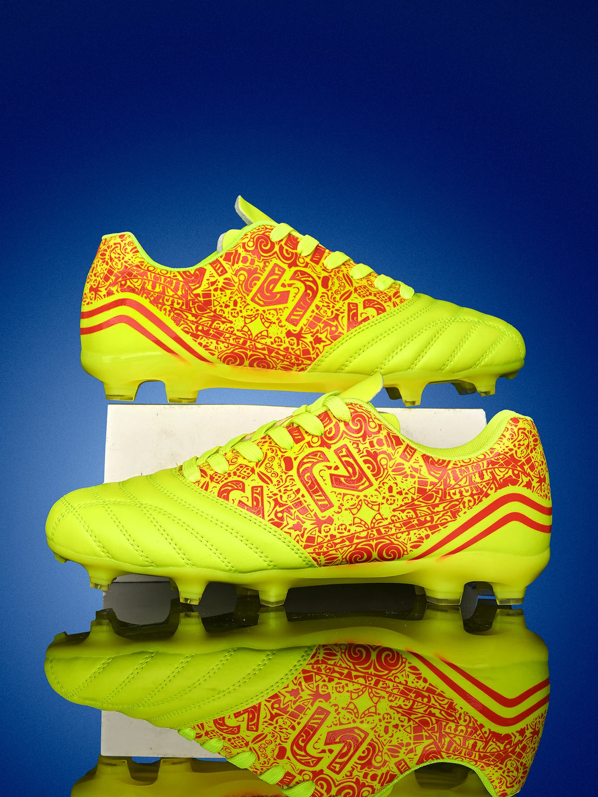 Chaussures de football AG/FG pour l'extérieur, tige respirante en PU, crampons longs en TPU stables, pour hommes et femmes, bottes d'entraînement de football sur gazon