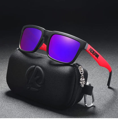 2025 Kdeam Polarized Sunglasses for Men Women Fashion Unisex Brand Trendy Outdoor Eyewear For Couple Mirror red lens