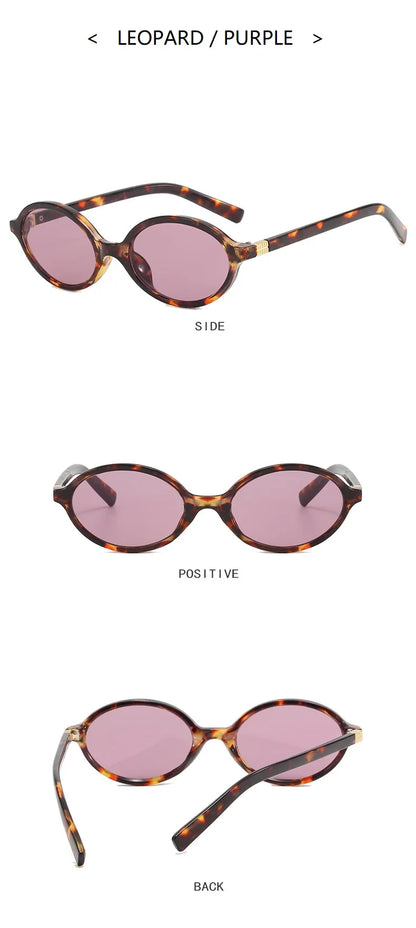 Oval Small Frame Luxury Brand Woman Sunglasses Women Retro Female Glasses Anti-blue Light Eyeglasses Trend Ladies Glasses men