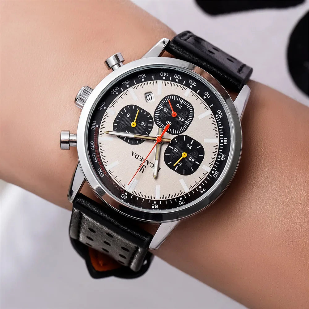 Montre à quartz INCASEDA chronographe 42 mm, mouvement multifonctionnel, série luxe pour homme, ultra-lumineuse, tendance