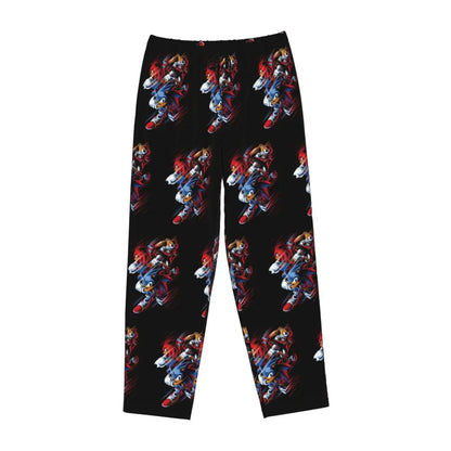Custom Printed Womens Soniced Pajama Pants Hedgehog Game Sleepwear Sleep Lounge Bottoms with Pockets