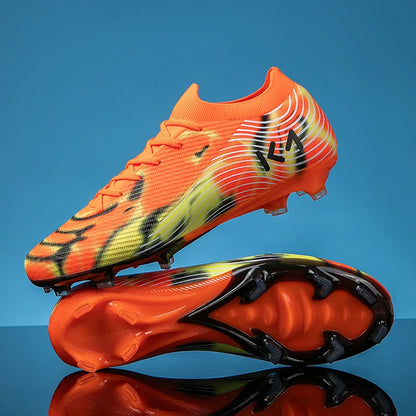 Nuove scarpe da calcio da uomo per partita outdoor, sneakers con tacchetti per erba, scarpe da football bestseller antiscivolo per ragazzi, alta qualità, alte e leggere