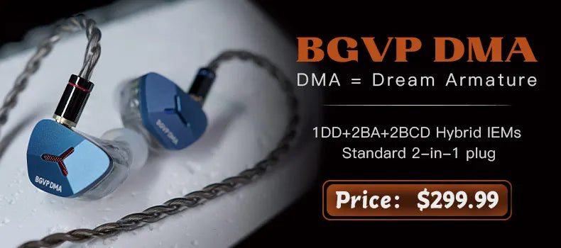BGVP Scale 2DD In Ear Monitor Earphone 6D Sound Effects Gaming Headset HiFi Wired Headphones Bass Stereo Earpiece Music Earbuds