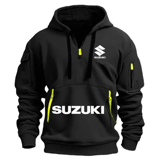 Produit gaming premium Fraquane, Suzuki's newmen's hooded sweatshirt casual outdoor sports sweatshirt warm for autumnandwinter perfect for motorcycle enthusiasts.