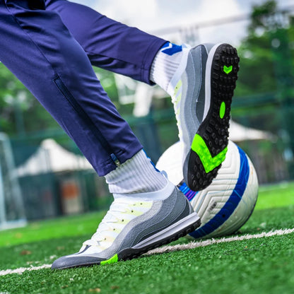 Chaussures de Football de sport pour hommes Fg/Ag, ongles longs, prairie artificielle pour adultes, chaussures spécifiques à l'entraînement durables, chaussures hautes antidérapantes