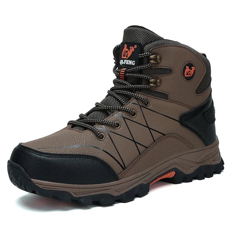 Bottes de neige chaudes en peluche pour hommes, baskets montantes d'automne, antidérapantes, résistantes à l'usure, pour l'alpinisme et la randonnée, nouvelle collection hiver