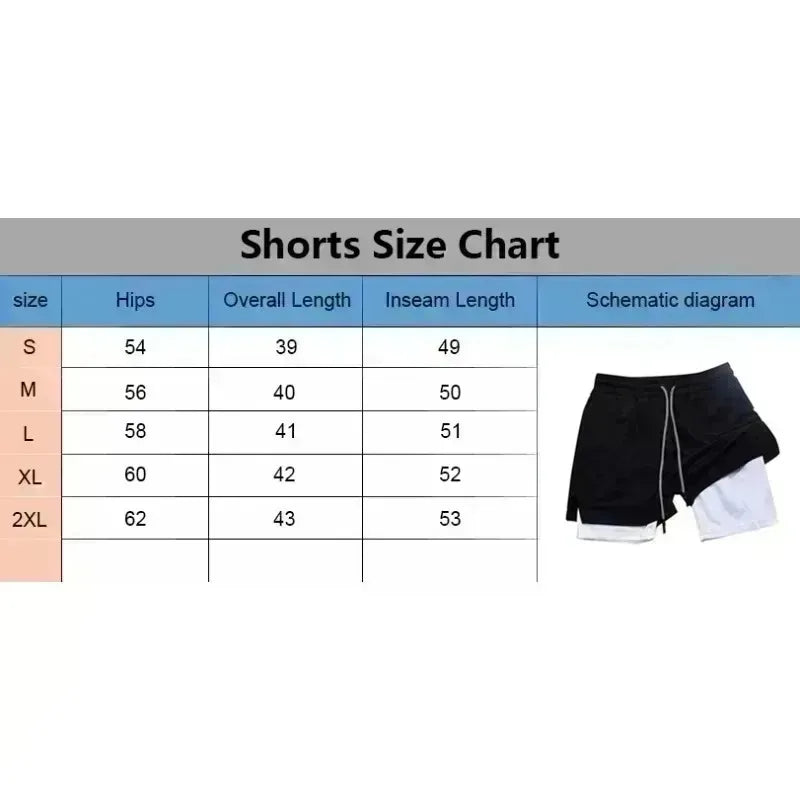 Dragon Ball Wukong Anime Sports Shorts Men's Double Layer 2-in-1 Sports Shorts Summer New Cartoon Printed Beach Pants