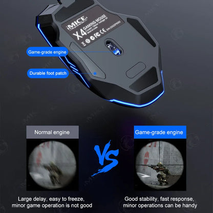 USB Wired Optical Gaming Mouse Ergonomic Mice 7200 DPI Gamer Mice 6 Buttons Gaming Mice for PC Gamer Computer Desktop