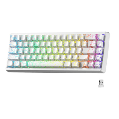 XVX Spider Web Keyboard M67 JadeStone With IMD-Tech Keycaps Tri-Mode Connection Custom RGB Backlight Keyboard 60%