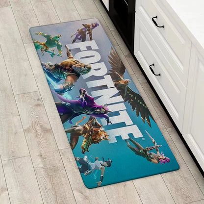 Capacho de Entrada Fortnites, Jogo Popular, Tapete Antiderrapante para Cozinha, Sala de Estar, Varanda e Casa de Banho, Tapete de Chão
