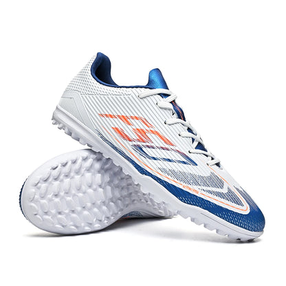 Chaussures de football TF ultra légères pour adultes, tissu PU résistant à la transpiration, semelle en caoutchouc résistante à l'usure, ajustement confortable, baskets d'entraînement sur gazon unisexes