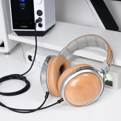 FiiO FT1 Headphones Professional Monitor North American Walnut HIFI Music Wired Headset Shanling