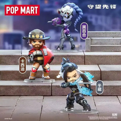 Aito POP MART Overwatch Play Of The Game -sarjan blind box PVC-keräilyfiguuri, työpöytäkoriste, tyttöjen lelumalli faneille