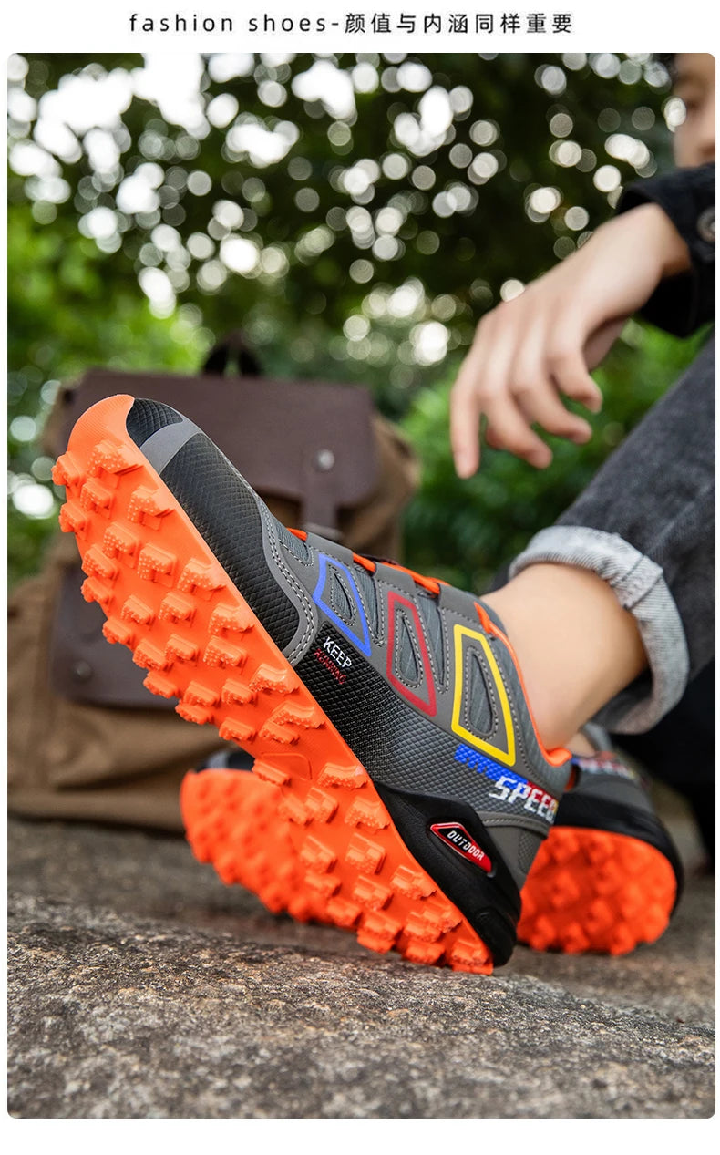 Zapatillas de ciclismo para hombre, calzado outdoor de montaña y cross-country, antideslizante y resistente al desgaste, para entrenamiento de ciclismo y senderismo