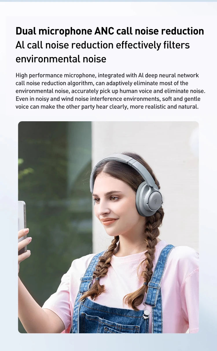 1MORE SonoFlow S Active Noise Canceling Wireless Headphones 42dB ANC Bluetooth Headsets Hi-Res Audio  90H Playtime