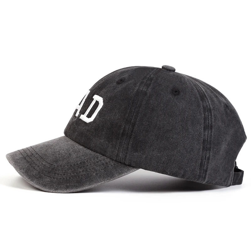 2 stuks unisex baseballpetten met geborduurde letters ‘DAD’ en ‘MOM’, wasbaar, voor lente en herfst, verstelbaar, casual, met zonwering