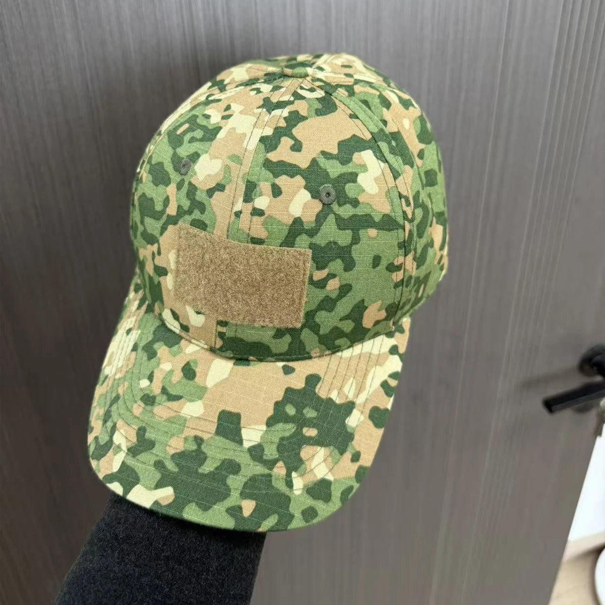 M19 NFP - Cappellino da baseball multicolore con motivo mimetico Flecktran dei Paesi Bassi, da uomo, per attività all'aperto, verde