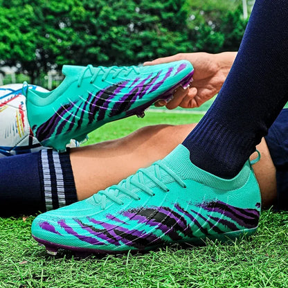 Botas de fútbol para hombre, deportivas, ultraligeras y antideslizantes, para exterior, tacos de adulto para partido, unisex, cómodas para césped, alta calidad