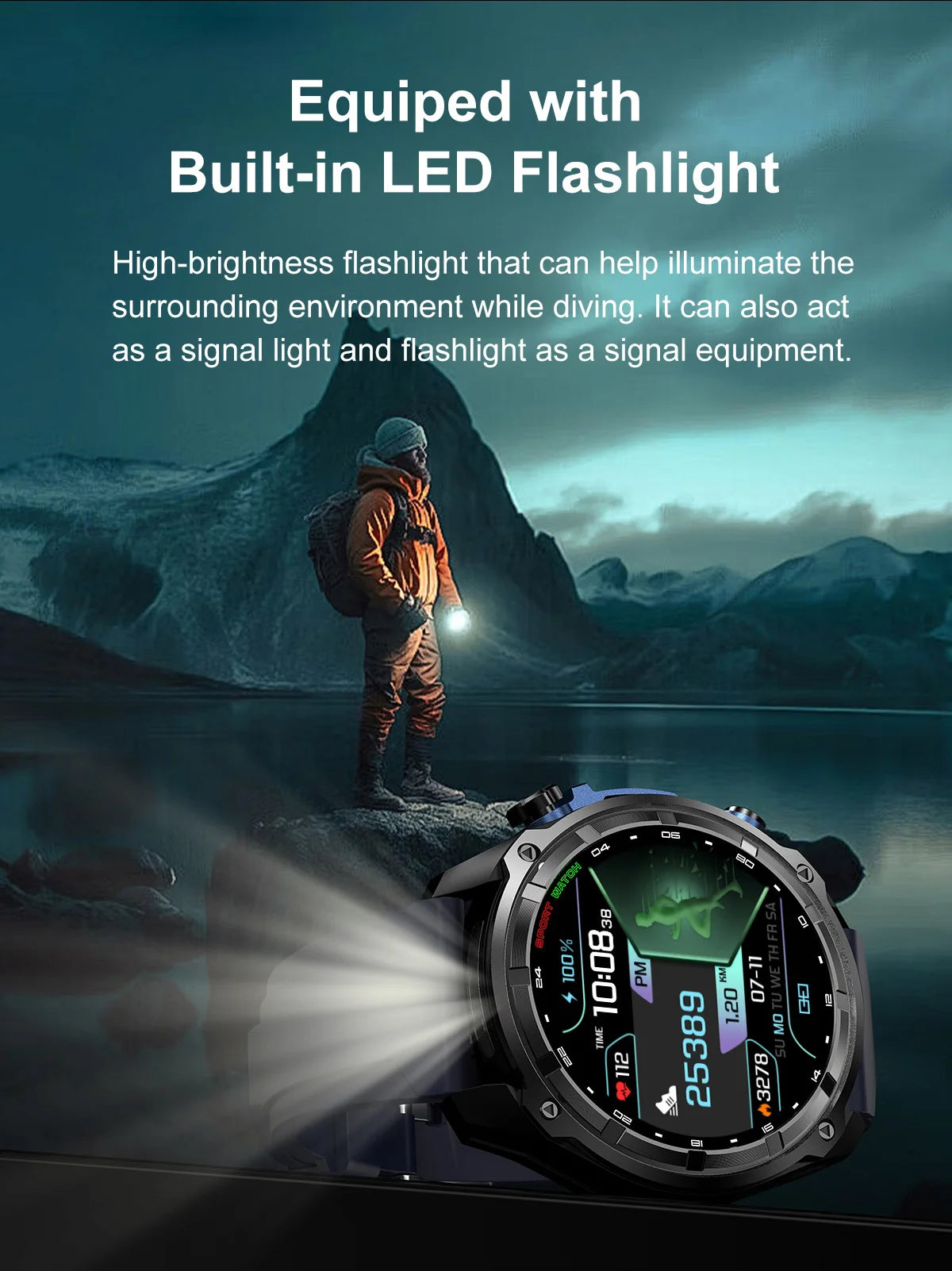 New Men TANK GPS Map Smart Watch Outdoor Compass 1000mAh Large Battery 10ATM Waterproof Bluetooth Call Sports AMOLED Smartwatch