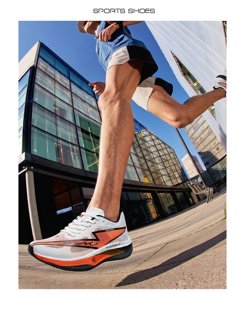 Men's Sports Shoes Carbon Plate Running Shoes Male Marathon Sneakers Racing Shock-absorbing Athletics Training Shoes for Women