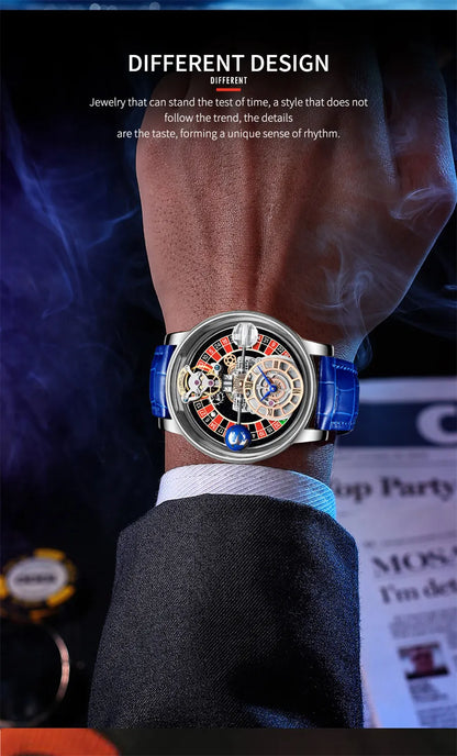 PINDU Upgraded Version Pindu Russian Roulette Celestial Series Quartz Watch Men's Astronomical Casino Las Vegas Men's Watch
