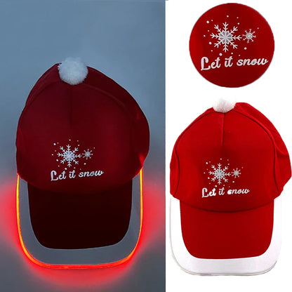 Fashion Glowing Baseball Cap LED Light Up Hip Hop Hat Bar Club Props Fluorescent Hat Men Women DJ Dance Supplies Costume