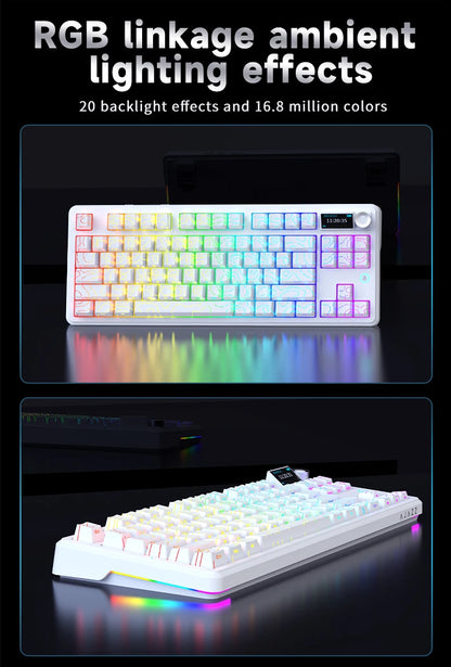 Ajazz AK870 V2 Gaming Mechanical Keyboard is a Hot-Swappable RGB Wired Gaming Keyboard Suitable for Various Scenarios on Laptops