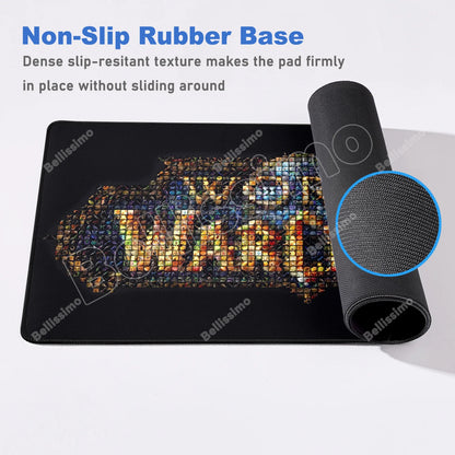 World Of Warcraft 90x40 Μεγάλο Gaming Mouse Pad Επιφάνειας Γραφείου για Παιχνίδια Csgo, Φυσικό Καουτσούκ, Μεγάλο Gamer XXL Mousepad Υπολογιστή