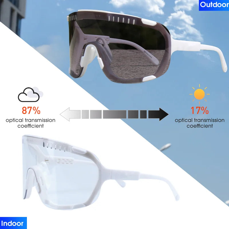 Gafas de sol fotocromáticas DEVOURS originales para ciclismo, para hombre y mujer, deportivas, para bicicleta de montaña, MTB, gafas que cambian de color