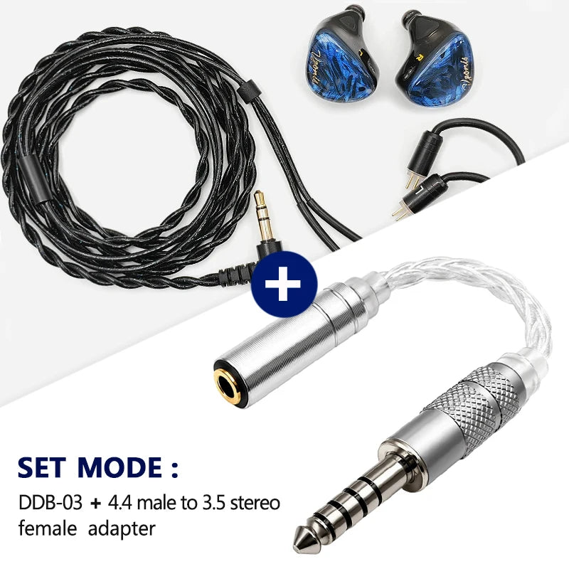 Vzonis DDB-03 HiFi IEM 1DD+1BA+1 Bone Conduction Hybrid Driver Gaming earphones in ear high resolution resin music Headphone