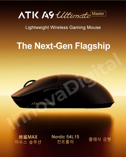 ATK Dragonfly A9 Ultimate Wireless Gaming Mouse A9 Air PAW3950 Ultra Lightweight Ergonomic E-sports Gamer FPS Mice CSGO A9 Ultra