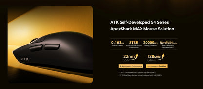 ATK Blazing Sky X1 V2 Ultimate Dual Mode Wireless Mouse Lightweight PAW3950 Ultra Dual 8K HZ Low Latency Custom Ergonomics Mouse
