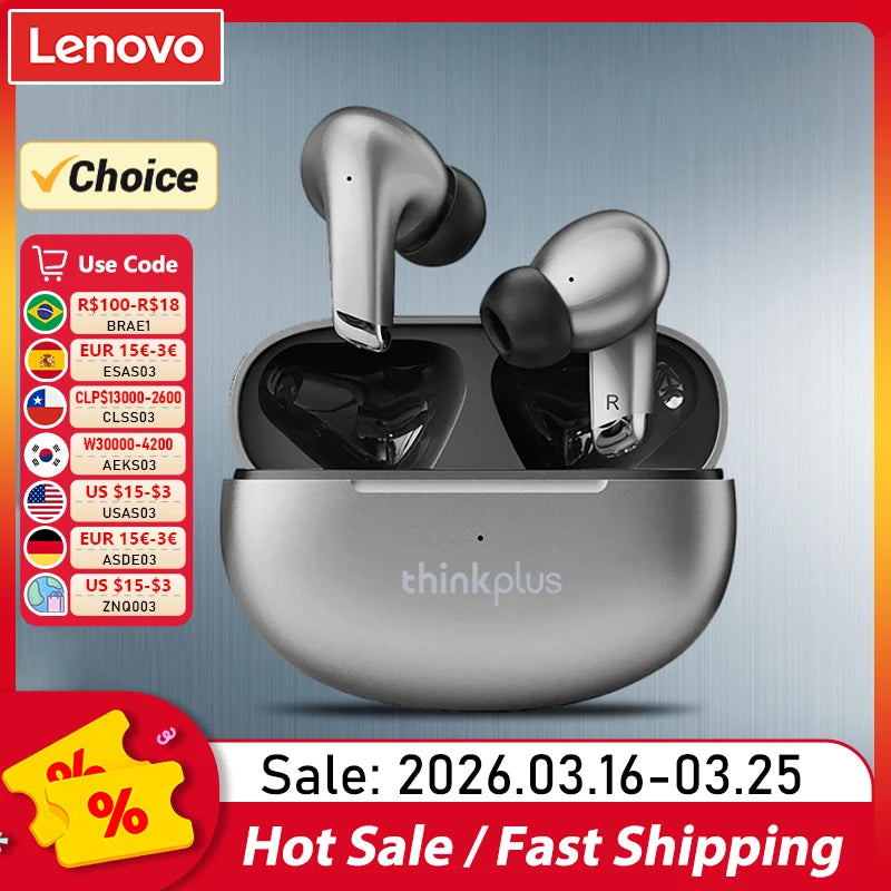 Lenovo LP5 Wireless Bluetooth Earbuds Stereo HiFi Music Earphones Headphones Sports Waterproof TWS Headset With Mic Earbuds New