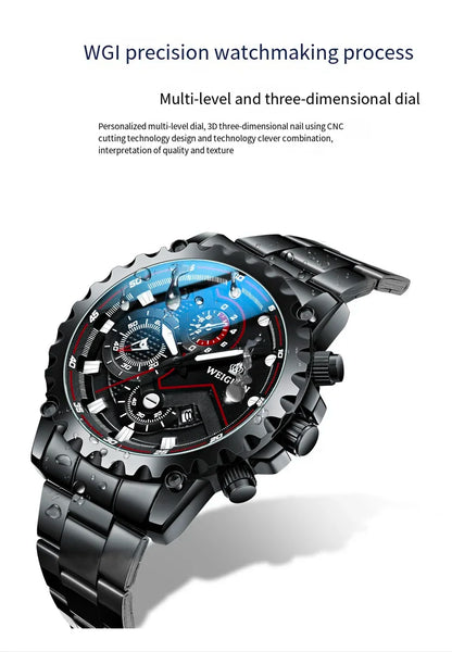 Montre Black Samurai pour homme, étanche, luminescente, personnalisée, tendance, professionnelle, de luxe, à porter au quotidien
