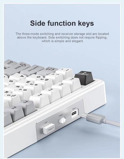 AULA F99 Machanical Keyboard Bluetooth 5.0/2.4G Wireless/Wired Gasket-mounted Gaming Keyboard 99 Keys Customizable Keyboards