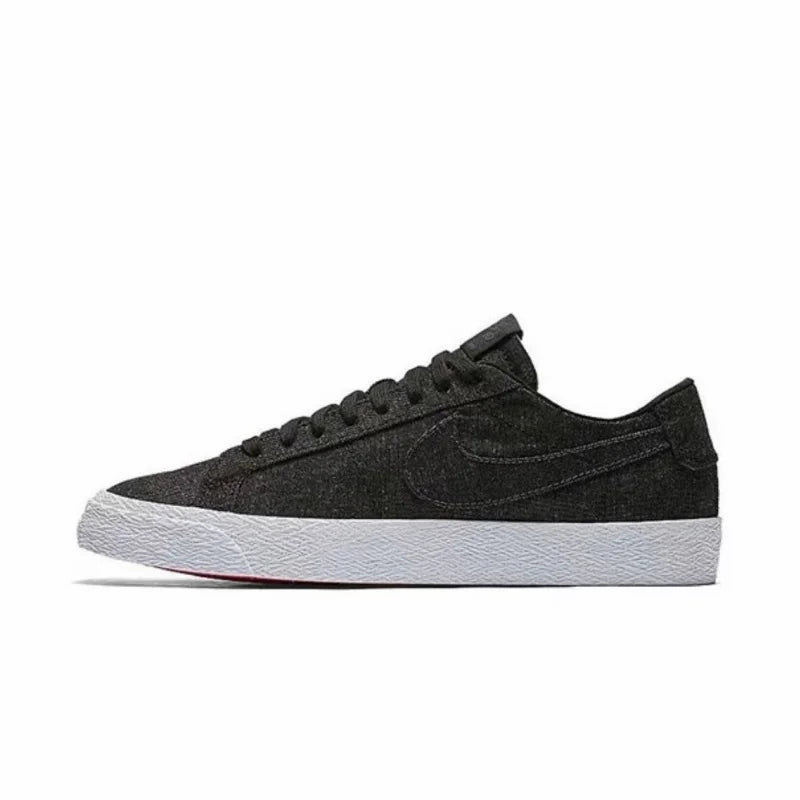 Nike Sb Blazer Zoom Sneakers, Stylish Retro Design, Non-Slip, Wear-Resistant, Breathable, Sporty, Casual, Comfortable, Versatile, Black Ah3370-001