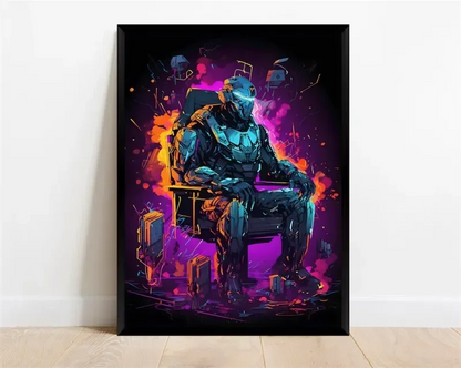 Pop Neon Video Game Character Poster Gamepad Headphones Football Basketball Canvas Print Wall Art Decor Gaming Room Decoration
