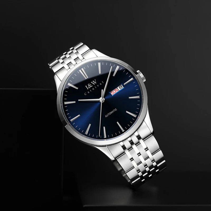 Carnival High-end Series I&W Brand Automatic Mechanical Watches Men Waterproof Watches 316L Steel Sapphire Business Men's Watch