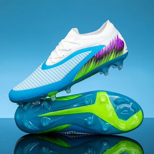 New Men Football Boots Cleats Shoes Soccer Long Spikes FG Ultralight Training Soccer Shoes Non-Slip Outdoor Match Drop Shipping