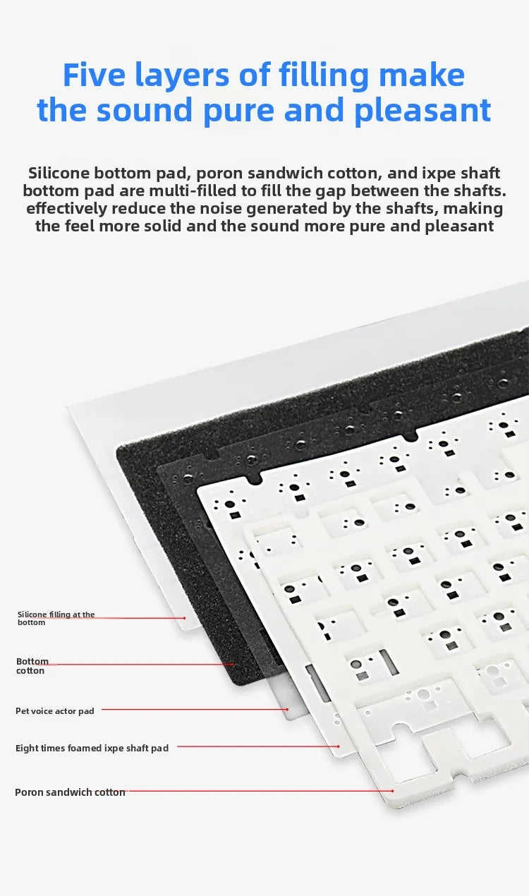 Ajazz AK820/AK820Pro gaming mechanical keyboard Bluetooth 5.1/Wireless/wired c custom keyboard with heat exchange sealed button