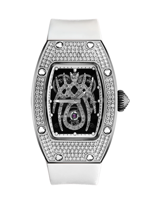 HANBORO Spider Collection Spider Ruby and Diamond Crafted Luminous Full Diamonds Luxury Women's Watch