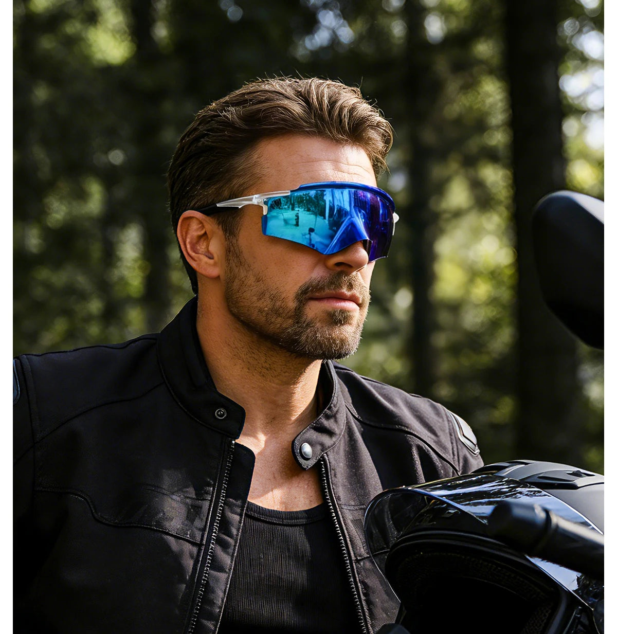 SCVCN Sonnenbrillen für Herren, Fahrradbrillen mit UV400-Gläsern, Fahrradbrillen für Rennrad und Mountainbike, Damen, Freizeit, Wandern
