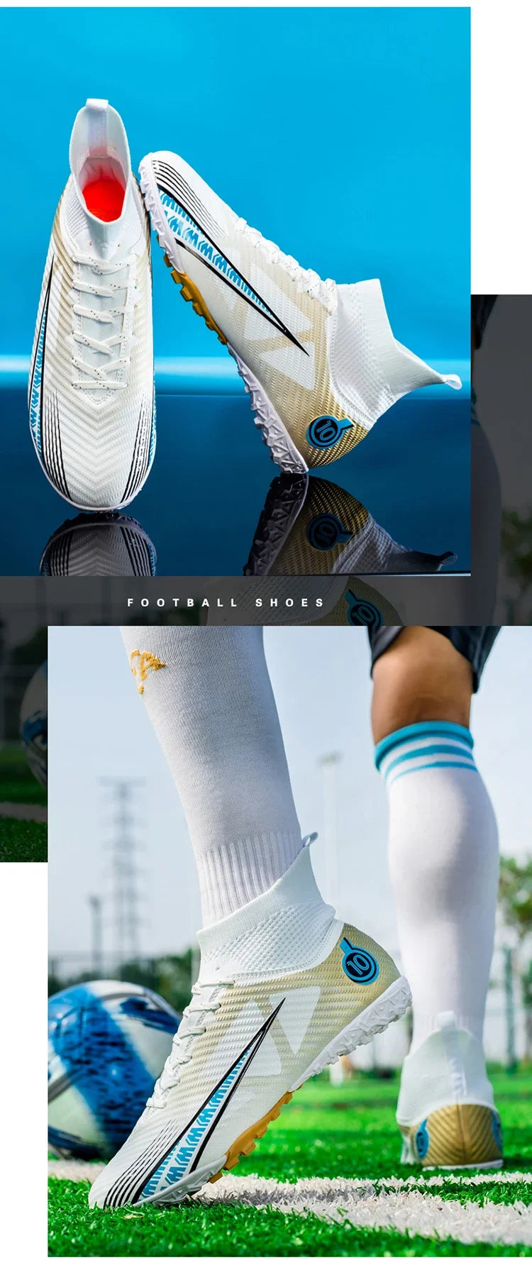 Chaussures de football pour hommes, chaussures de football professionnelles originales, résistantes, respirantes, de haute qualité, antidérapantes