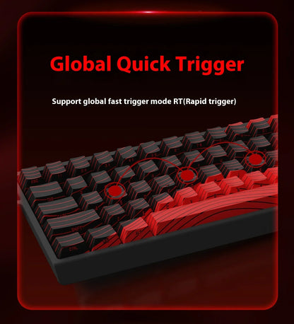 Madlions Mad 60He Magnetic Switch Mechanical Keyboard MAD68 Wired Keyboard Mad60he Custom MAD68he Esports Gamer Keyboard Gifts