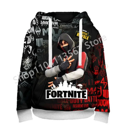 Llama Battle Royale F-Fortnited hættetrøjer med 3D-print til mænd, kvinder og børn, sweatshirts til drenge og piger, streetwear-pullover, grønne overdele