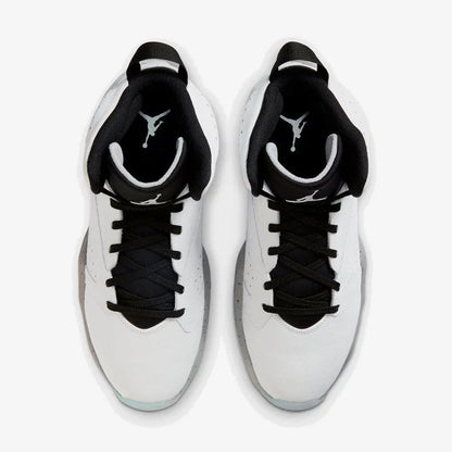 Jordan Lift Off Simple and Versatile Shock-Absorbing, Non-Slip, Wear-Resistant Mid-Top Retro Basketball Shoes for Men, White and Gray Ar4430-101