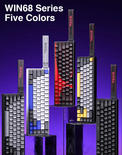 AULA WIN60 HE Magnetic Keyboard 21 Keys Butterfly Keycaps Wired 8K Return RGB Hotswap Customized E-sports Gaming Keyboard