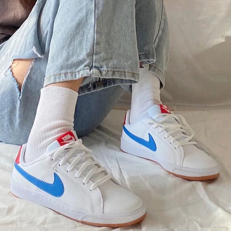 Nike Court Royale Sports Comfortable Low-Top Kids' Sneakers White Blue Red 833535-109