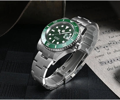 San Martin Upgraded Version 40mm Water Ghost Diver Watch Men's Luxury Automatic Mechanical Watches Sapphire Waterproof 200m SN0017